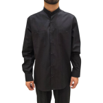 Hakim Yaka  %100 Pamuk Gömlek - Siyah